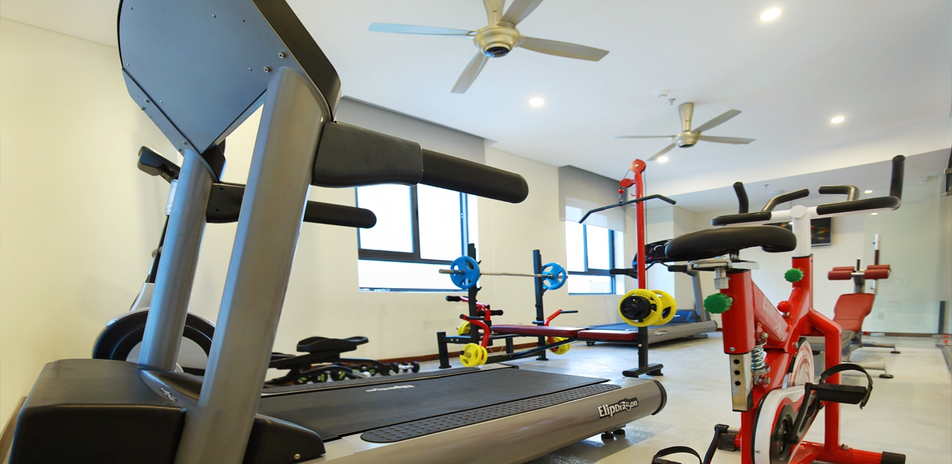 Gym with modern equipment